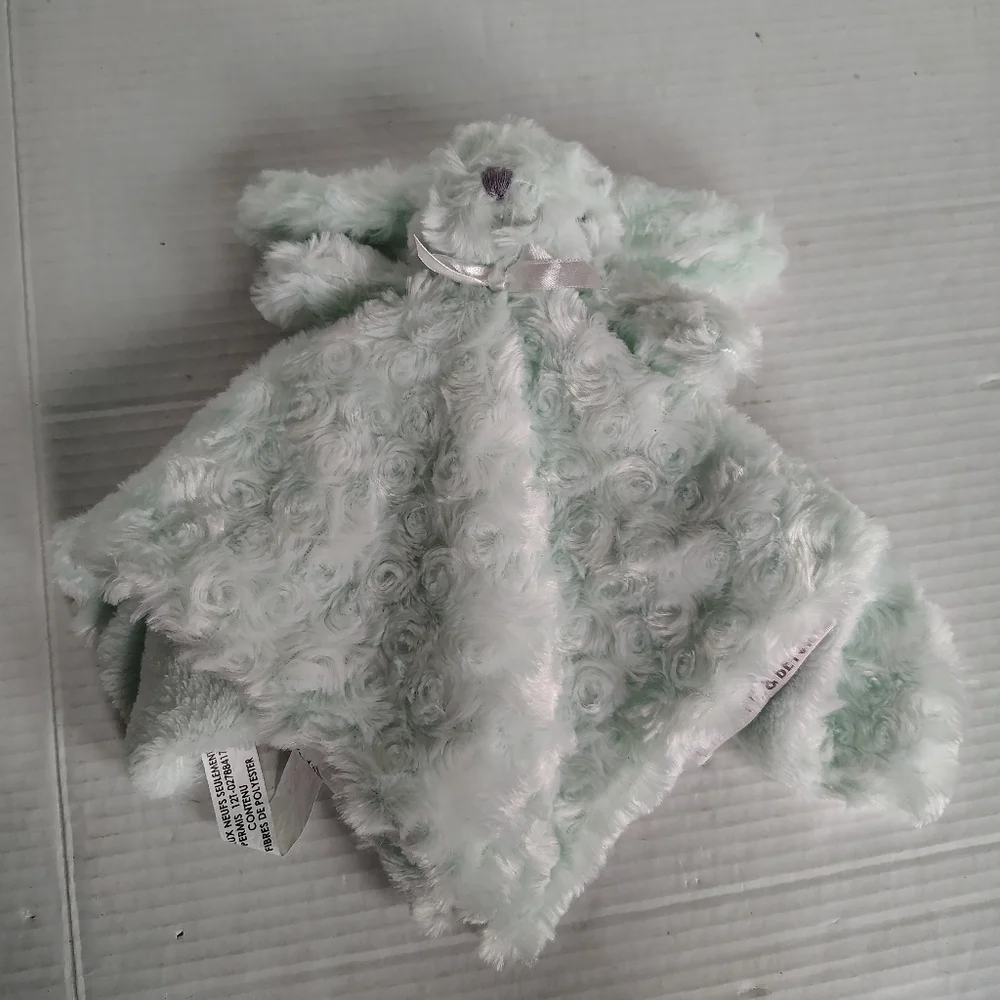 Blankets & Beyond Green Bunny Lovey Blanket Security Blanket Stuffy